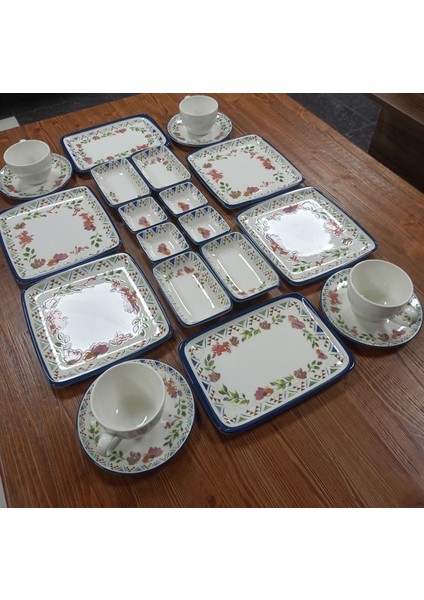 4 Kişilik Kahvaltı Takımı Kare Spring 22 Parça