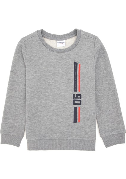 Erkek Çocuk Gri Melanj Sweatshirt 50293546-VR086