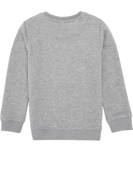 Erkek Çocuk Gri Melanj Sweatshirt 50293546-VR086