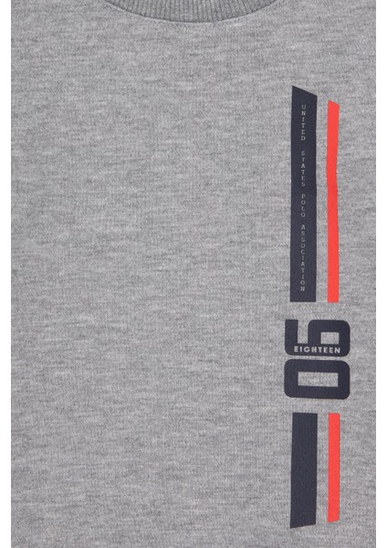 Erkek Çocuk Gri Melanj Sweatshirt 50293546-VR086