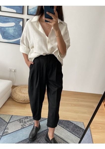 Siyah Çizgili Premium Pantolon L fiyatları