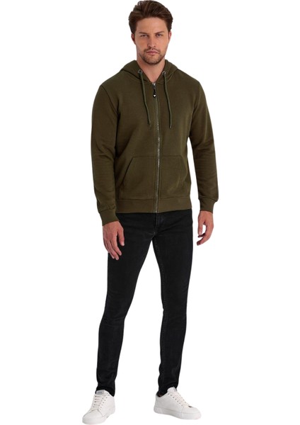 Erkek Fermuarlı Kapşonlu Kanguru Cepli Sweat fiyatları
