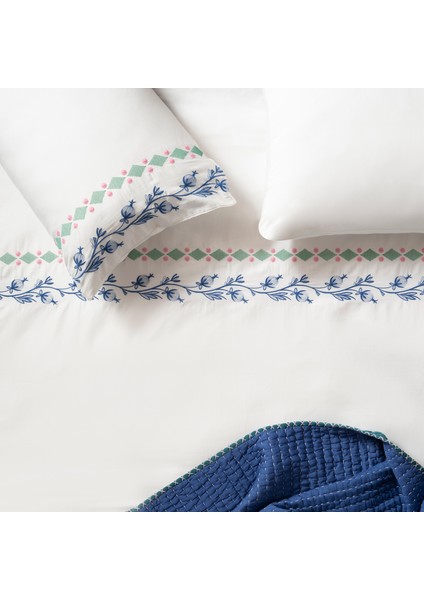 Braga Nakışlı 300 Tc Saten E.kıng Sıze Pamuk Saten %100 Pamuk Nevresim Seti 260x220 Cm Ekru fırsatları