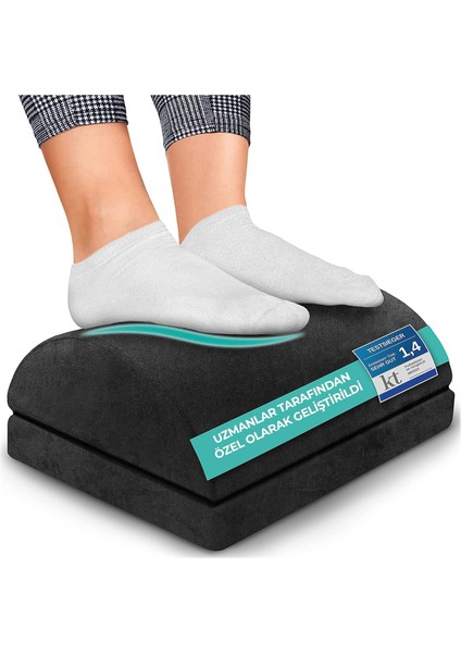 - Çalışma Masası Altı Için Ergonomik Ayak Desteği, Ofis Koltuğu ve Oyun Koltuğu Için Ayak Yastığı, Ayak Koyma Yeri Taburesi, Rahatlatıcı Yarım Silindir Masa Altı Ayak Minderi (Siyah)