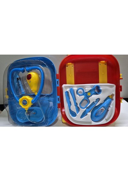 Çocuk Oyuncak Doktor Seti Meslek Seti Çantalı 12 Parça Doktor Set