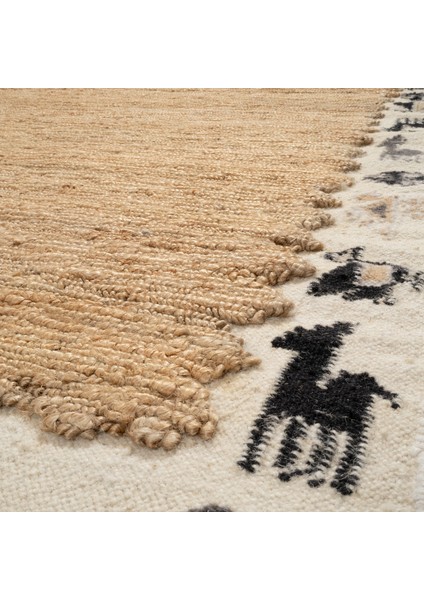 Tohana Saçaklı Jüt Kilim 120X180 cm Bej modelleri
