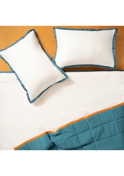 Brıto Bordürlü 200 Tc Saten %100 Pamuk Nevresim Seti 260X220 cm Ekru