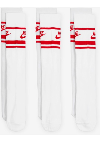 Sportswear Everyday Essential Dri Fit Unisex Beyaz Çorap