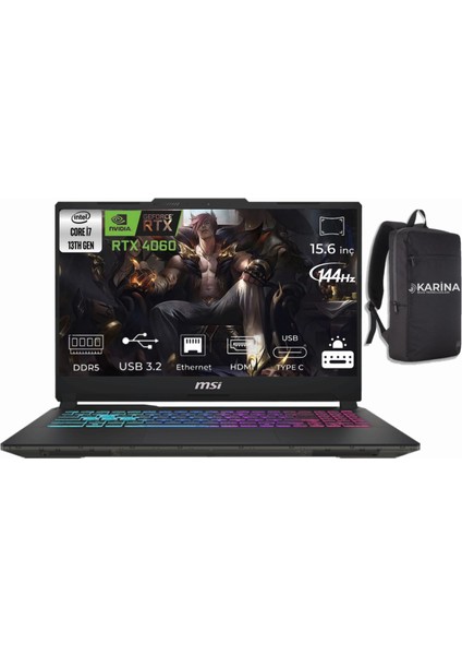 Msı Cyborg 15 A13VF-892XTR Intel Core I7 13620H 32GB 512GB SSD RTX4060 WINDOWS11 Pro 15.6" Fhd 144Hz Taşınabilir Bilgisayar & A13VF892XTRK33