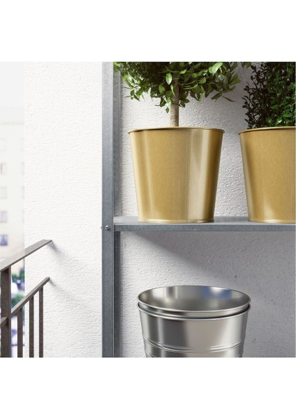 Çelik Saksı Pirinç Rengi 19 cm fırsatları