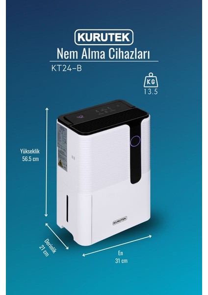 KT24B Ev Tipi Nem Alma Cihazı