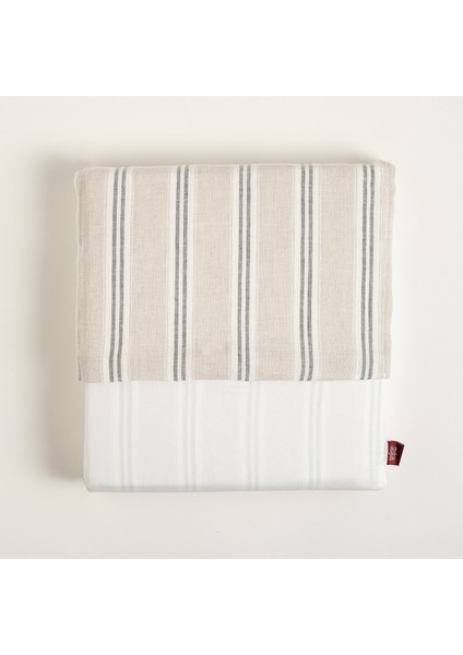 Braga E.kıng Sıze Pamuk Keten Nevresim Seti 260X220 cm Natural / Gri fiyatları