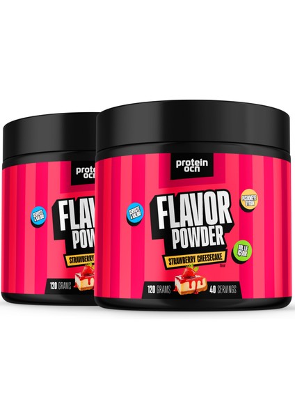 Flavor Powder - Strawberry Cheesecake - 120 gr x 2 Adet