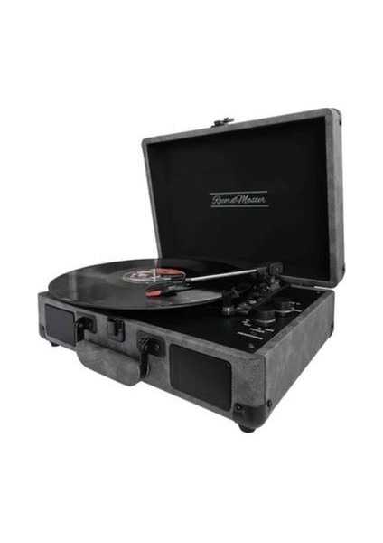 Record Master *ücretsiz Kargo Record Master ST14012 Gri-Siyah Retro Pikap Bluetooth ve Şarj Özellikli Özel Dış Kaplama Retro Pikap 33, 45, 78 Devir