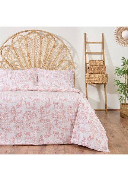 Soft Jouy Tek Kişilik Nevresim Seti - Pembe