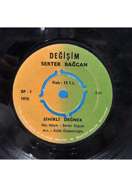 Serter Bağcan – Sihirli Değnek / Mutsuz Adam 1976 Baskı 45LİK