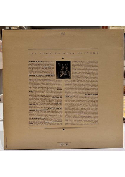 The Fugs ‎– No More Slavery 1986 Baskı Lp fiyatları
