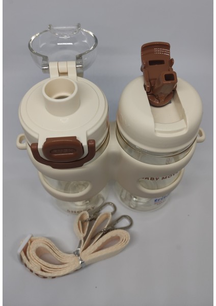 Çift Gözlü 900 ml Tritan Matara Beyaz fiyatları
