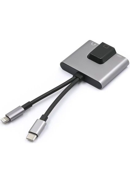 Iphone ile Uyumlu Lightning/type-C Telefon/tablet Ethernet ADAPTÖRÜ,RJ45 Adaptörü ZR815