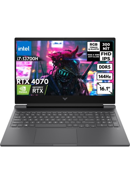 Hp Victus 16-R0071NT I7-13700H 48 GB 256 Gbssd 8 GB RTX4070 144Hz 16.1" Fhd Freedos 8V898EA Bt5 Taşınabilir Bilgisayar