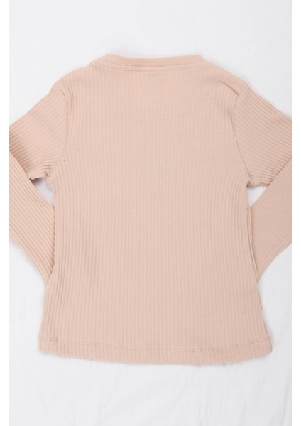 Pamuklu Kelebek Nakışlı Kız Çocuk Sweatshirt Taş modelleri