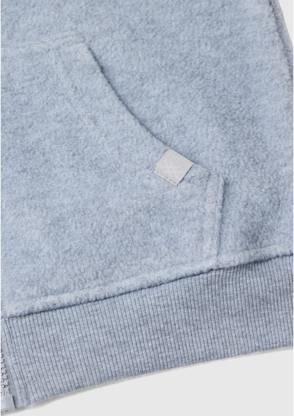Erkek Çocuk Gri Melanj Etiket Detaylı Sweatshirt modelleri