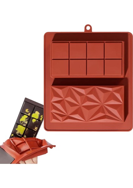 Dubai Derin Bar Silikon Çikolata Kalıbı & Tablet ve Yıldız Desenli Çikolata Kalıbı