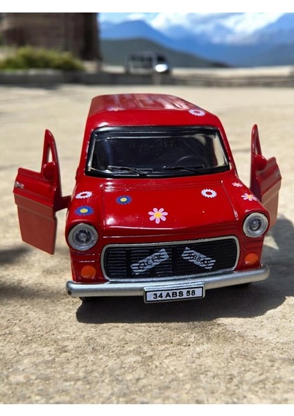 Metal Çek Bırak Çiçek Abbas Minibüs ( 1/36 Ölçek )
