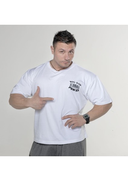 Oversize Gym Power Antrenman Tişörtü Big Sam 2720