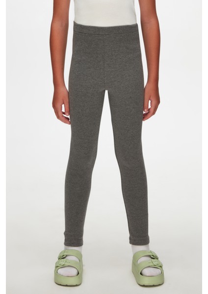 Koyu Gri Basic Kız Çocuk Kışlık Tayt fiyatları