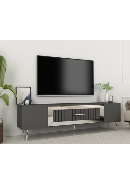 DEKOLP3CT Tv Sehpası Antrasit-Gümüş fiyatları