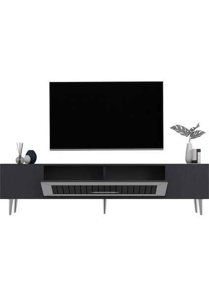 DEKOLP3CT Tv Sehpası Antrasit-Gümüş fırsatları