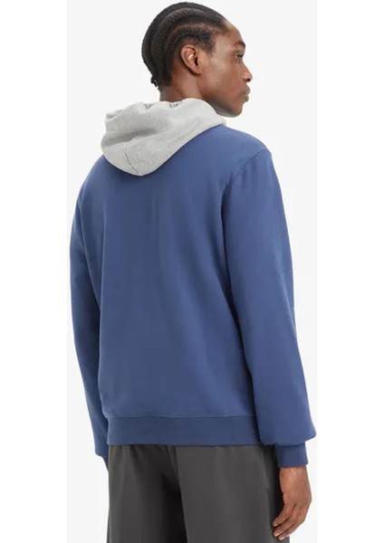 Erkek Kapüşonlu Mavi Sweatshirt - 001TV-0001 modelleri