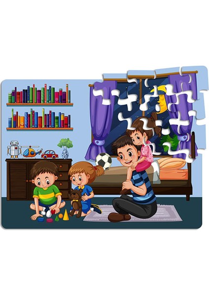 Kelebek Oyuncak Aile Etkinliği 96 Parça Puzzle