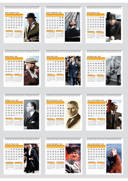 2025 Atatürk Masa Takvimi