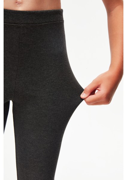 Antrasit Basic Kız Çocuk Kışlık Tayt modelleri