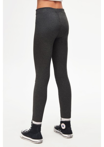 Antrasit Basic Kız Çocuk Kışlık Tayt fırsatları