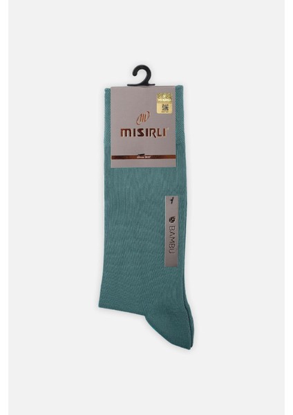 Erkek Bambu Tekli Pastel Mavi Soket Çorap M 62000 Pm