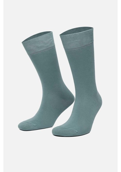 Erkek Bambu Tekli Pastel Mavi Soket Çorap M 62000 Pm