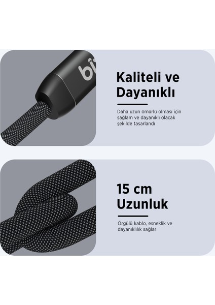 Adp-13 Type-C To Çift Type-C Kulaklık ve 15W Hızlı Şarj Dönüştürücü Samsung Xiaomi iPhone Uyumlu