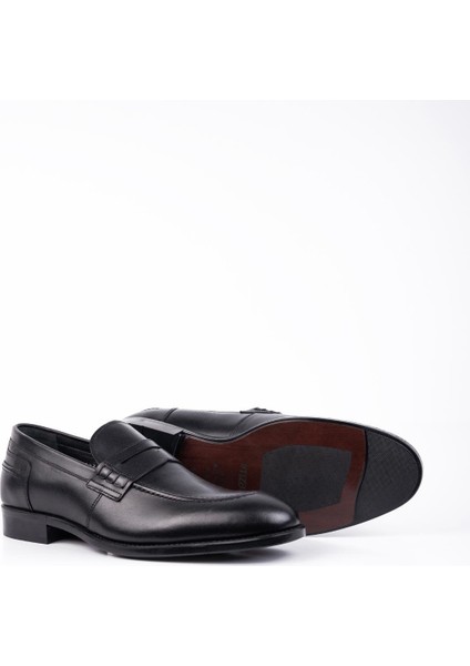 Siyah %100 Deri Analin Bağcıksız Classic Ayakkabı 1033245167 modelleri
