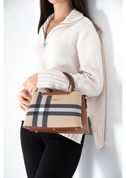 Bej - Taba SP913 Kadın El Çantası