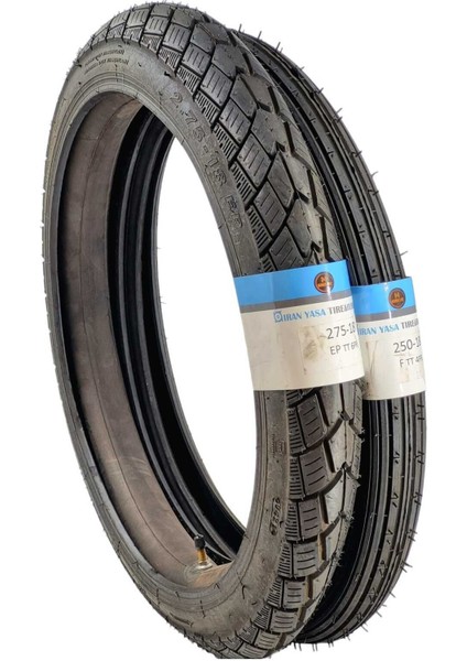 275-18 Tt / 250-18 Tt Cg Motosiklet Lastiği Ön Arka Takım Set Dış Lastik Epfset