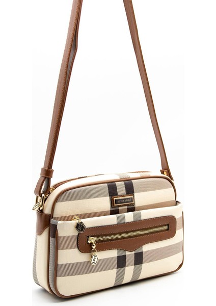 Krem - Taba SP491 Kadın Çapraz Çanta modelleri