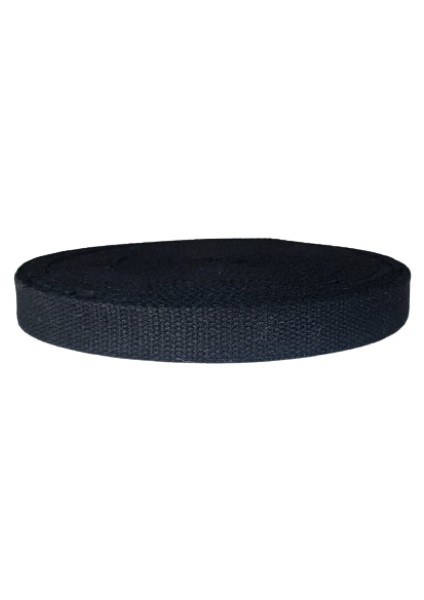 Dar Dokuma Siyah 2,5 cm x 5 mt Pamuklu Kolon Kayış
