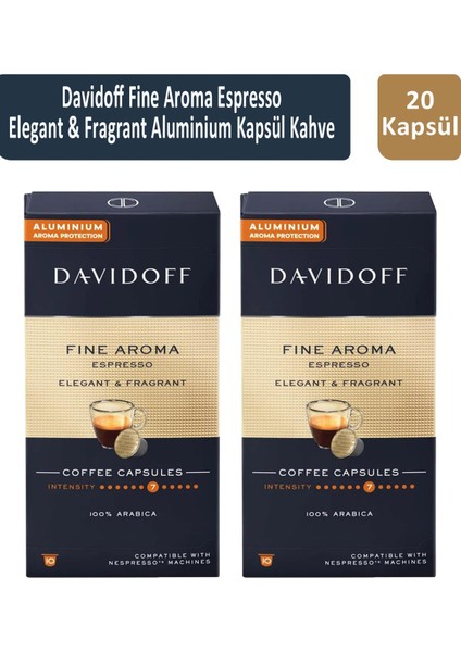 Fine Aroma Espresso Elegant & Fragrant Kapsül Kahve x 2 Adet