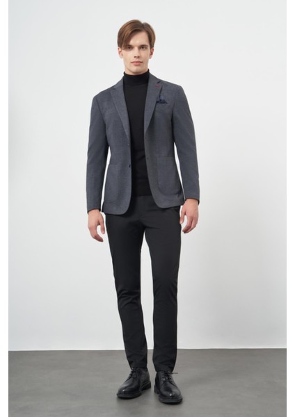 Koyu Lacivert Örme Mono Yaka 6 Drop Slim Fit Ceket 1002245152 fiyatları