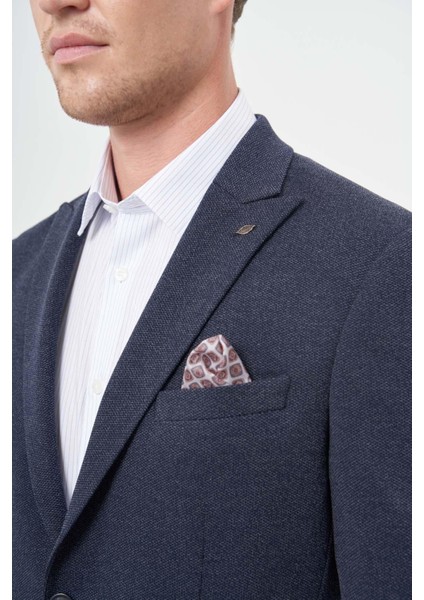 Lacivert Örme Kılıç Yaka 6 Drop Slim Fit Ceket 1002245156 fırsatları
