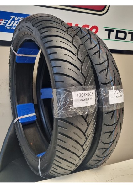 120/80-18 ve 90/90-18 Motosiklet Lastik Takımı Tl (Tubeless - Dubleks) Maxima modelleri