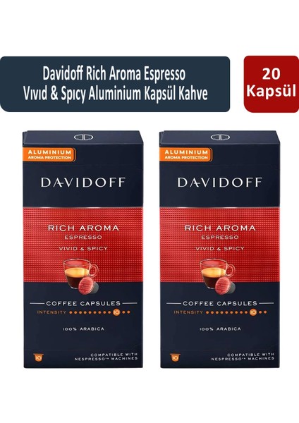 Rich Aroma Espresso Vıvıd & Spıcy Kapsül Kahve x 2 Adet